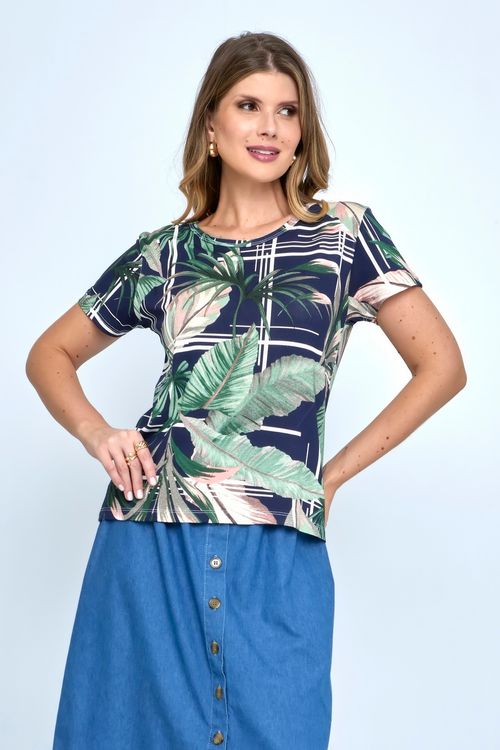 Blusa Feminina Caedu Viscolycra Estampada Confortável