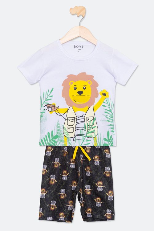 CONJ 1/3noS SILK TIGRE TACTEL - BRANCO