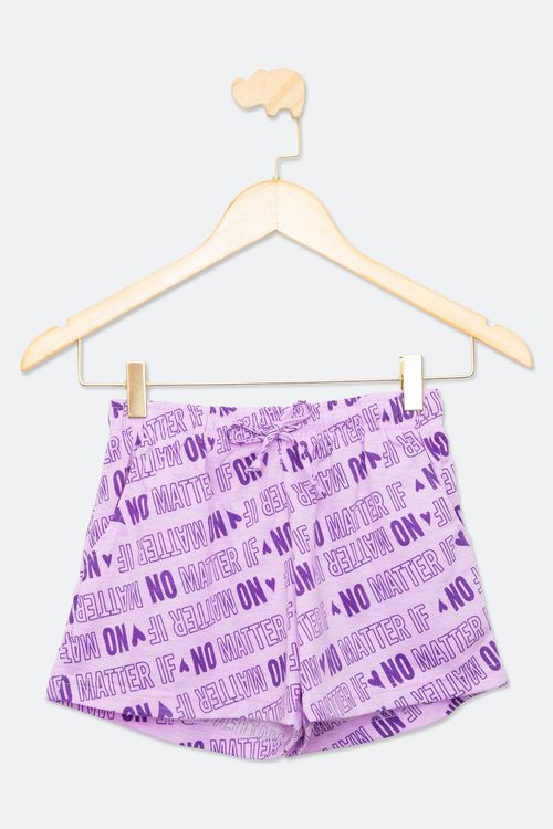 Shorts Juvenil Menina Tam 10 a 16 French Terry Estampado