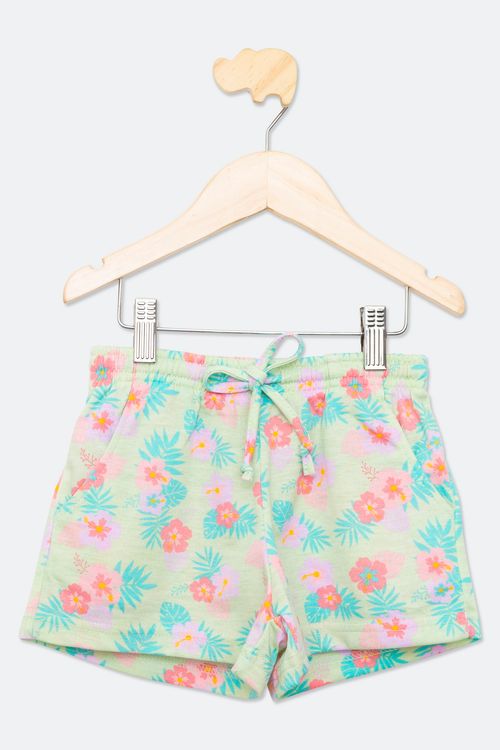 Shorts Infantil Menina Tam 4 a 9 French Terry Estampado