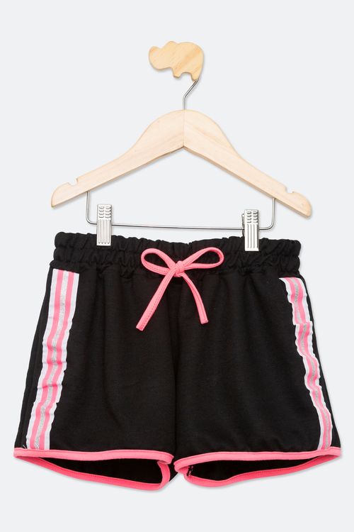 Shorts Juvenil Menino Tam 10 a 16 Preto