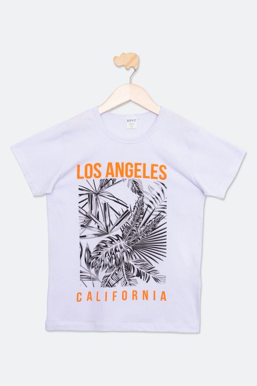 Camiseta Infantil Menino Branca Tam 10 a 16