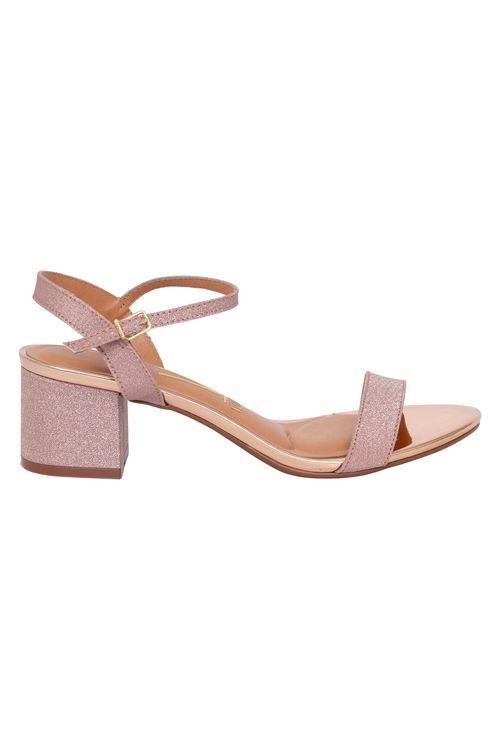 Sandália Salto Rosê Vizzano