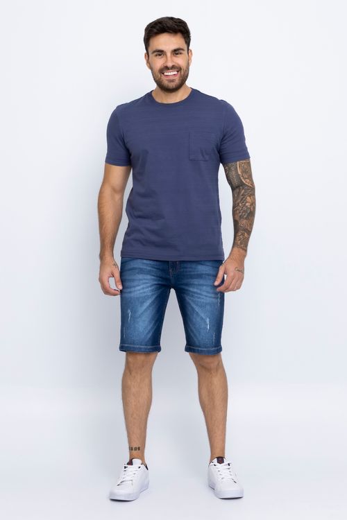 Bermuda Jeans Masculina Jeans Médio