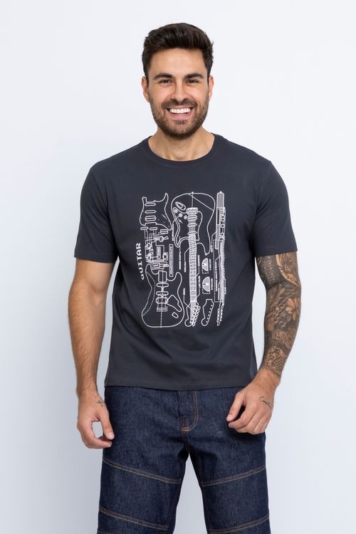 Camiseta Masculina Chumbo