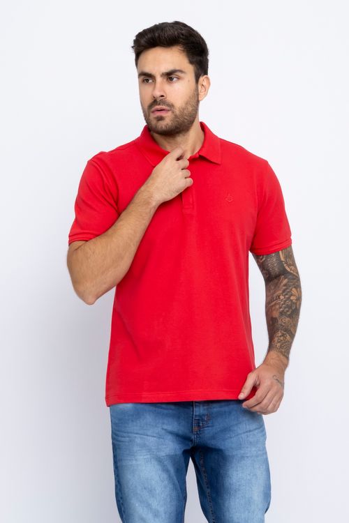 Camisa Polo Masculina Vermelha