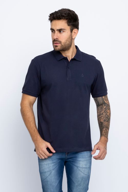 Camisa Polo Masculina Marinho