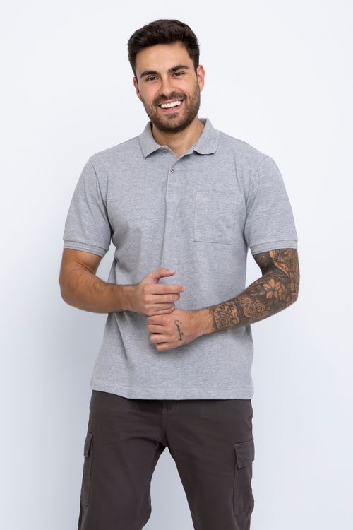 Camisa Polo Masculina Mescla