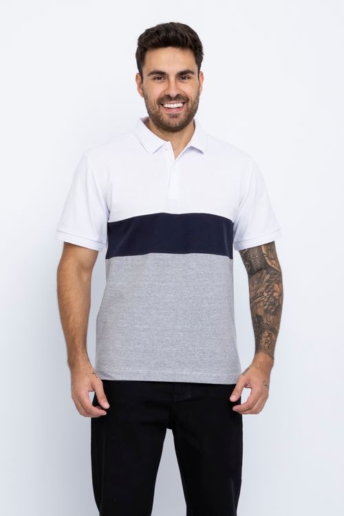 Camisa Polo Masculina Branca