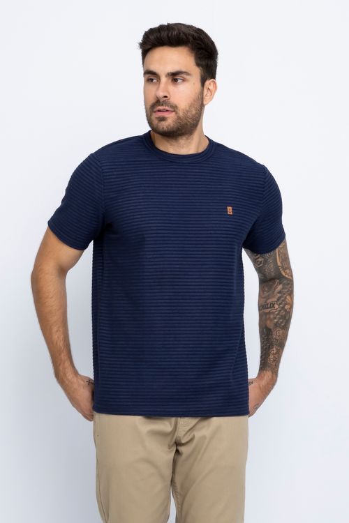CAMISETA MASC MC CASUAL CAM1882 MARINHO - MARINHO
