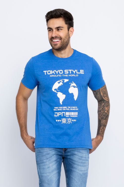 Camiseta Masculina Street Azul