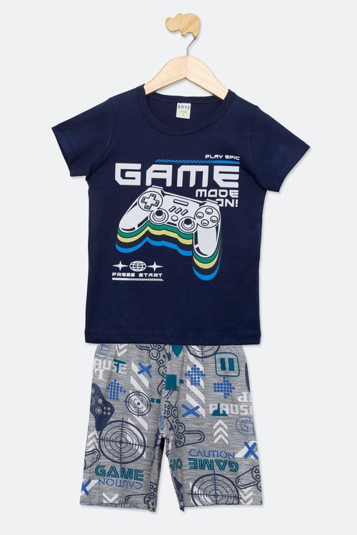 Conjunto Infantil Masculino Tam 4 a 8 Anos Marinho