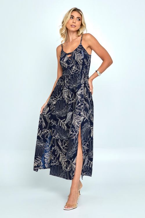 VESTIDO LONGO FEM CSL FCAV309 ESTAMPADO - ESTAMPADO