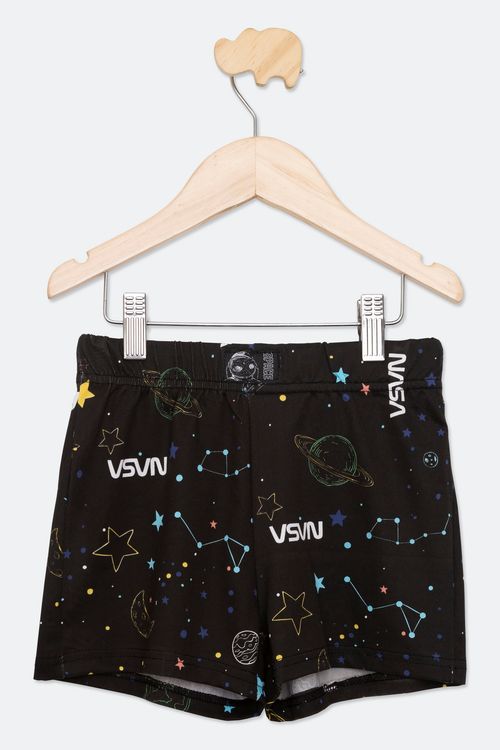 Cueca Samba Canção Infantil Nasa Preta Tam 4 a 8
