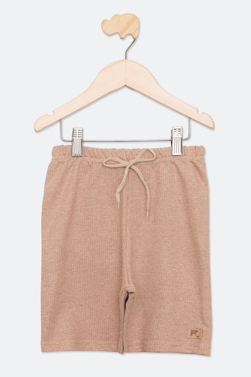 Bermuda Infantil Menino Bege Tam 4/8