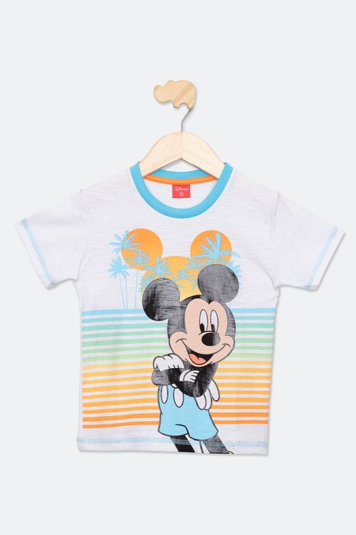 CAMISETA INF1/3NOS 107226C MICKEY LIST C - BRANCO