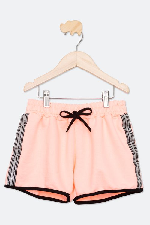 Shorts Juvenil Menina Tam 10 a 16 Coral Neon