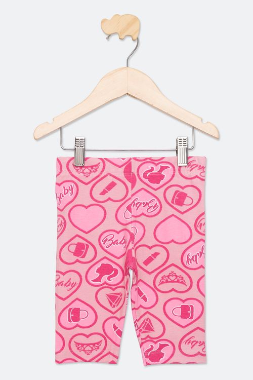 Calça Ciclista Infantil Feminina Tam 4 a 8 Anos Rosa