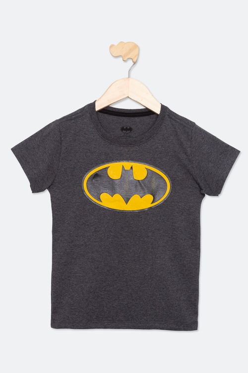 Camiseta Infantil Mescla Batman de 4 a 10 Anos