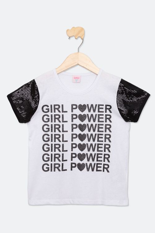 BLUSA INF10/16NAS 107185C POWER PAET MNG - BRANCO