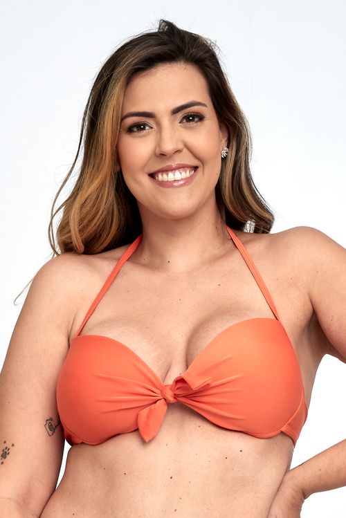 BIQUINI TOP BOJO AIRT400 LISO LARANJA - LARANJA