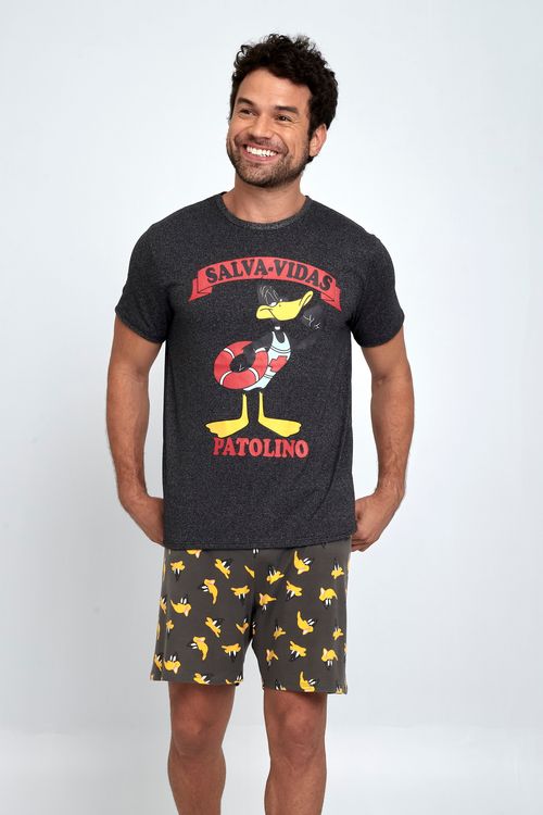 PIJAMA MASC ACES AMJ401 SHORTS/MC PATOLI - ESTAMPADO