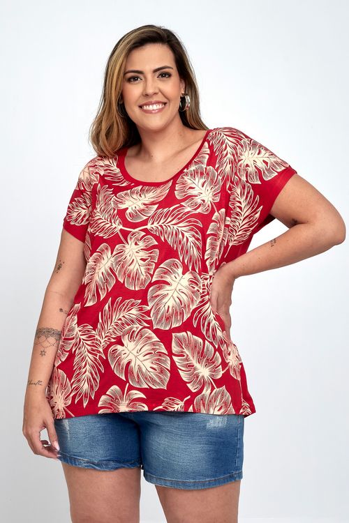 Blusa Feminina Promo Silk Viscose Estampada