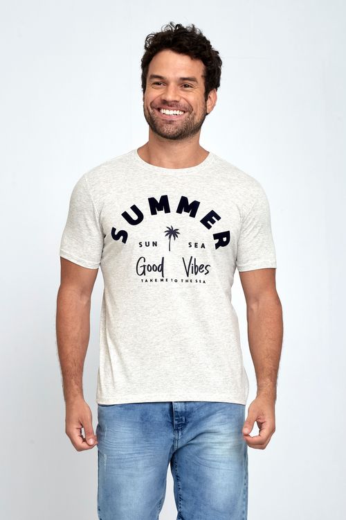 CAMISETA MASC MC CASUAL 5001506 AREIA - BEGE AREIA