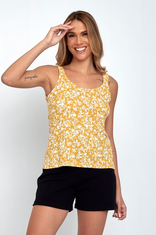 Blusa Regata Feminina Estampada