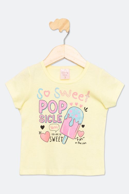 Blusa Infantil Feminina Tam 1 a 3 Anos Amarelo Neon