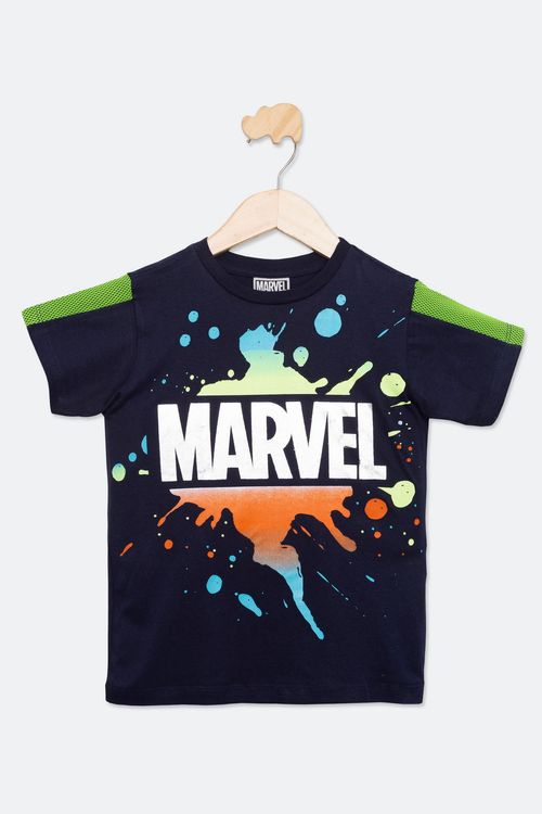 CAMISETA MC INF4/8NOS C66V24193 MARVEL F - MARINHO