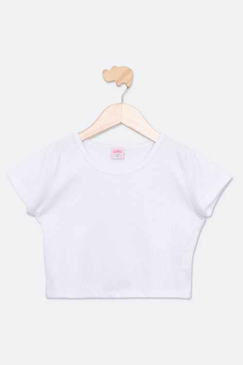 Blusa Infantil Menina Branca Tam 10 a 16