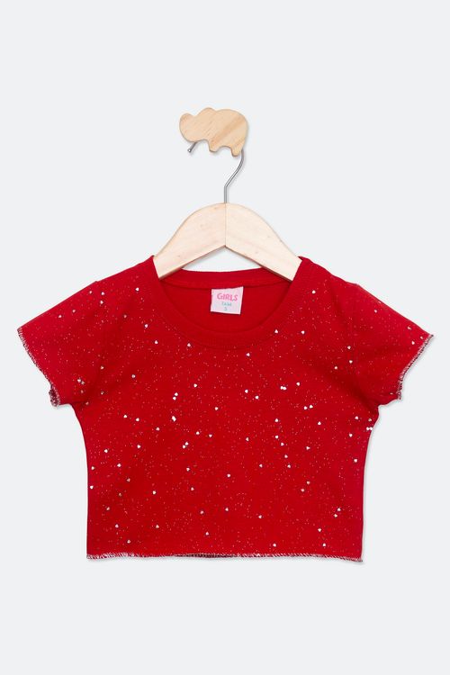 BLUSA INF1/3NAS 104981C GLITTER VERM - VERMELHO