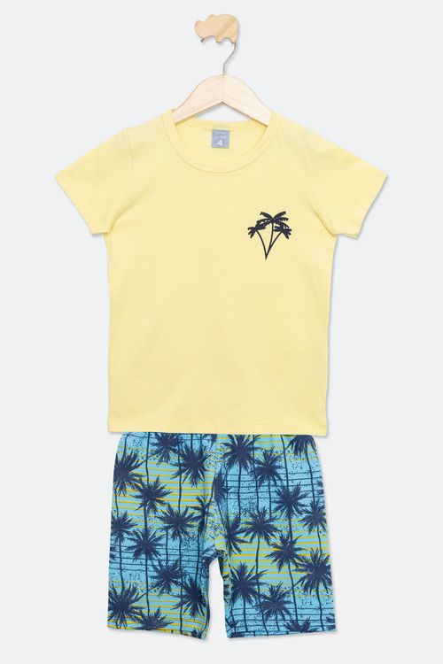 Conjunto Infantil 4 a 8 anos - Amarelo