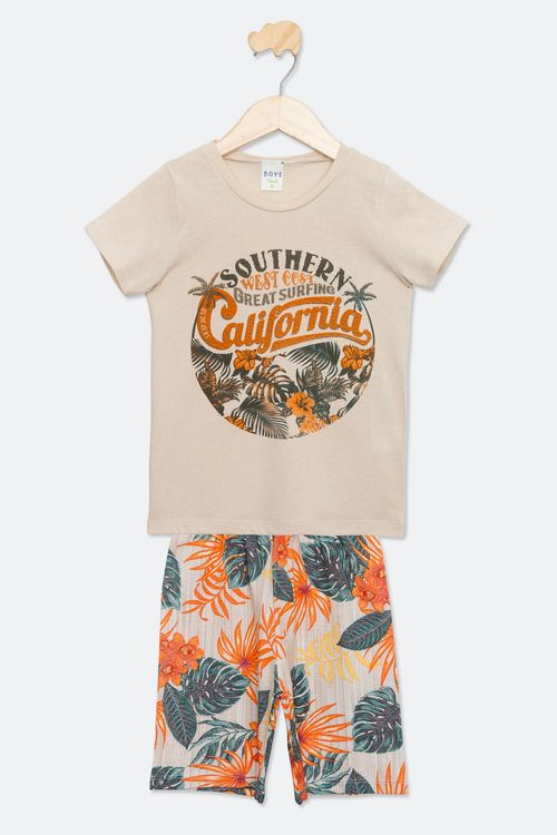 Conjunto Infantil Bege de 4 a 8 Anos