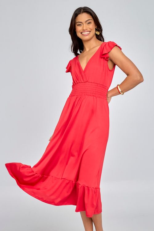 Vestido Feminino Casual Vermelho