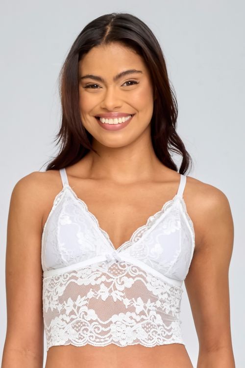 Sutiã Top Alongado Branco