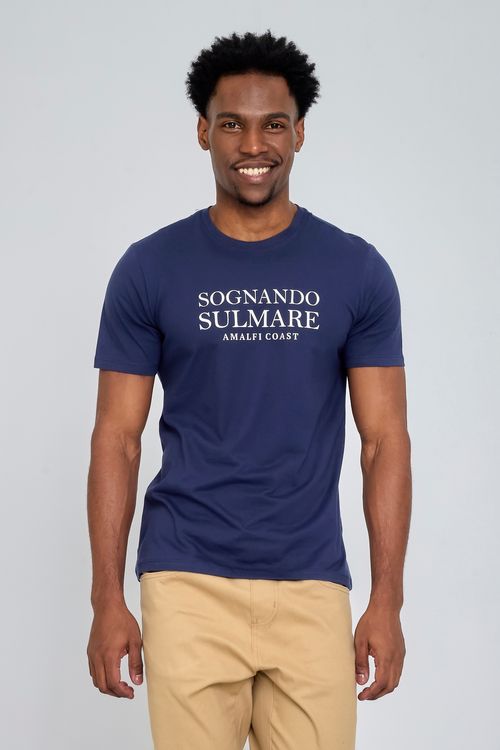 CAMISETA MASC PROMO PENTEADA MARINHO - MARINHO
