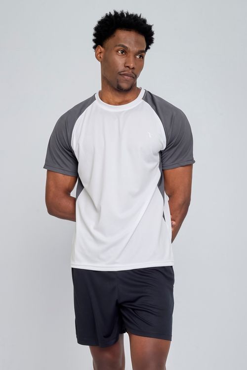 CAMISETA MASC ESP MET 106 BRCO/PRTO DRY - BRANCO/PRETO