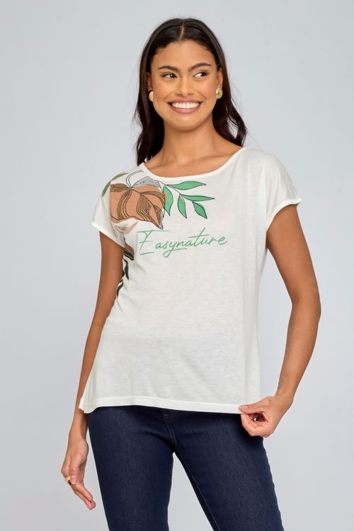 TOP FEM CASUAL VISCOSE ESTAMPADA - ESTAMPADO