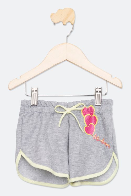 Shorts Infantil Feminino - Tam 4 a 8 Anos - Mescla