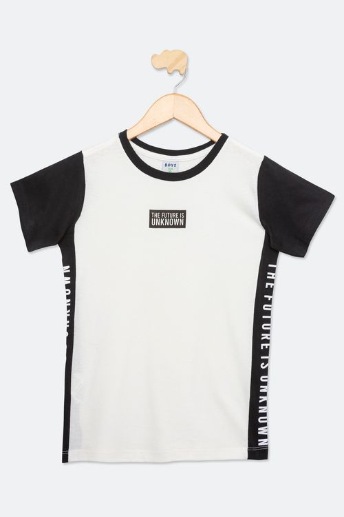 Camiseta Infantil Masculina Tam 10 a 16 Anos Off White