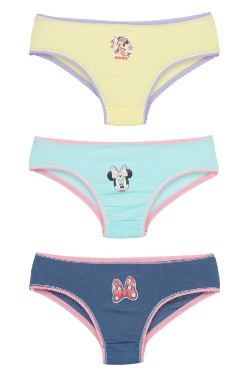 Kit 3 Calcinhas Infantis Minnie Sortidas Tam 8