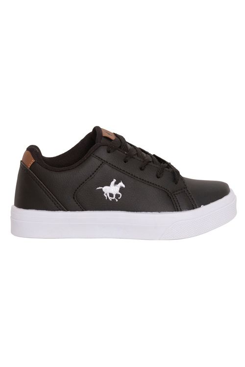 TENIS PL 047I CASUAL INF POLO PRETO - PRETO