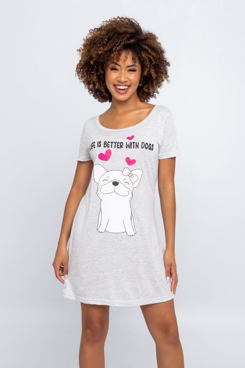 CAMISOLA JV MC DOG MESCLA - MESCLA