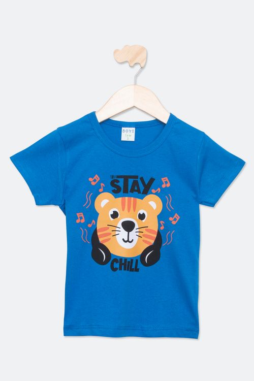 CAMISETA INF1/3noS TIGRE - AZUL MEDIO