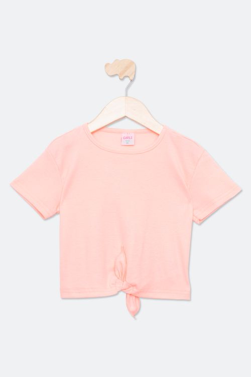 Blusa Juvenil Menina Tam 10 a 16 Coral Neon