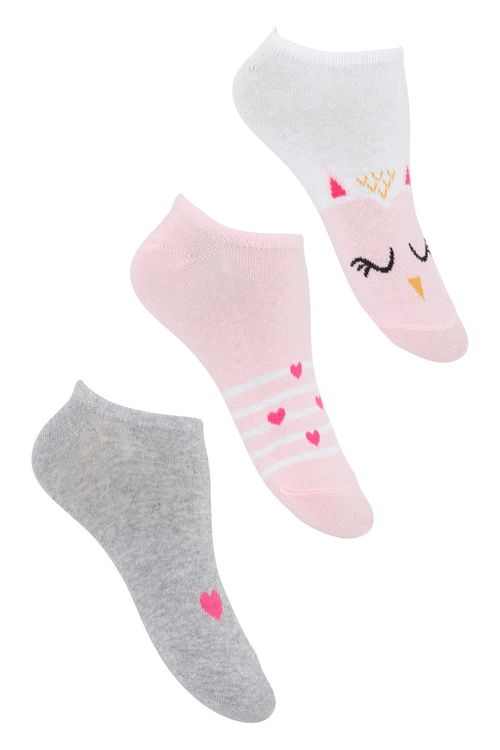 KIT MEIA FEM 34-39 AIS402 INVIS CORUJA - ESTAMPADO