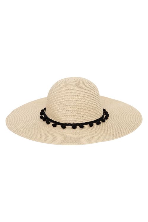 Chapéu Praia Feminino Aba Larga Palha