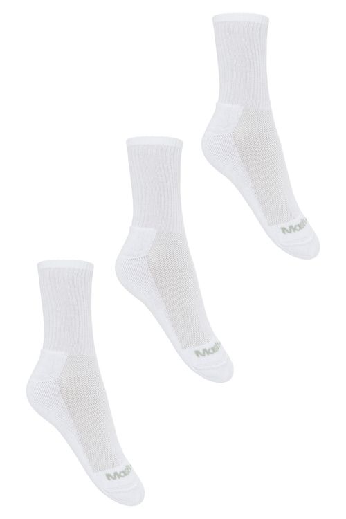 Kit 3 Pares de Meias Masculinas Cano Médio Brancas Tam 39 ao 43